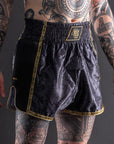 Shorts de Boxe Thai Bar Tack "Royal Boxing" - Noir