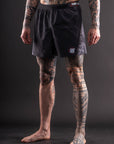 Short de MMA Bar Tack AeroMax™ "Warfare" - Noir