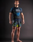 Short de MMA AeroLite™ Bar Tack x Duel Fighting - Bleu