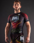 Rashguard Bar Tack x Duel Fighting - Rouge