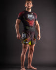 Short de MMA AeroLite™ Bar Tack x Duel Fighting - Rouge