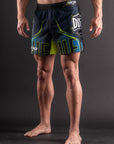 Short de MMA AeroLite™ Bar Tack x Duel Fighting - Bleu