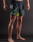Short de MMA AeroLite™ Bar Tack x Duel Fighting - Bleu