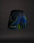 Short de MMA AeroLite™ Bar Tack x Duel Fighting - Bleu