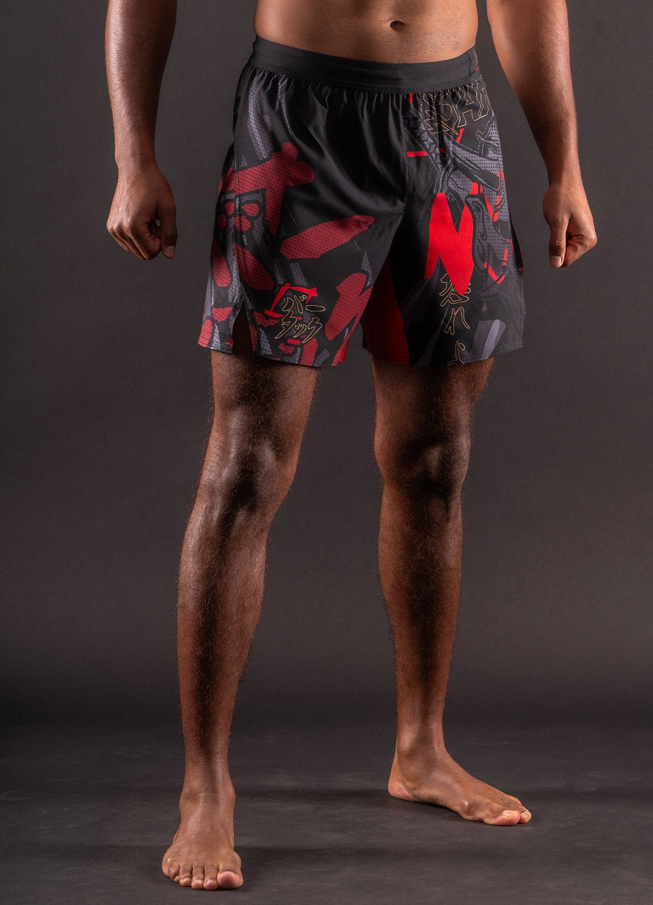 Short de MMA Bar Tack AeroMax™ «ONI 鬼» - Noir