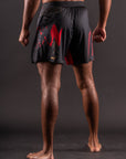 Short de MMA Bar Tack AeroMax™ «ONI 鬼» - Noir
