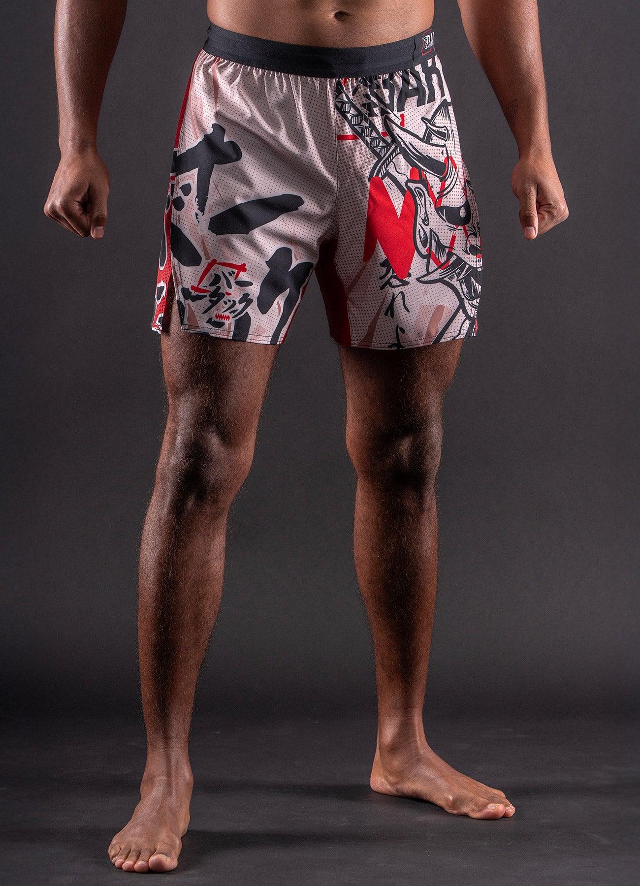 Short de MMA Bar Tack AeroMax™ «ONI 鬼» - Sable