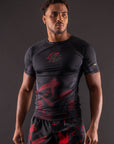Rashguard Manches Courtes Bar Tack «ONI 鬼» - Noir