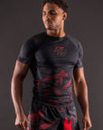 Rashguard Manches Courtes Bar Tack «ONI 鬼» - Noir