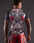 Rashguard Manches Courtes Bar Tack «ONI 鬼» - Sable