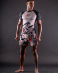 Rashguard Manches Courtes Bar Tack «ONI 鬼» - Sable