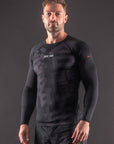 Rashguard Manches Longues Bar Tack «KUROGANE 黒鉄» - Noir