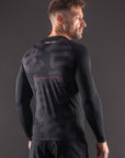 Rashguard Manches Longues Bar Tack «KUROGANE 黒鉄» - Noir