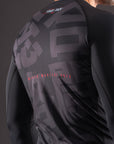 Rashguard Manches Longues Bar Tack «KUROGANE 黒鉄» - Noir