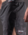 Short de MMA Bar Tack AeroLite™ «KUROGANE 黒鉄» - Noir