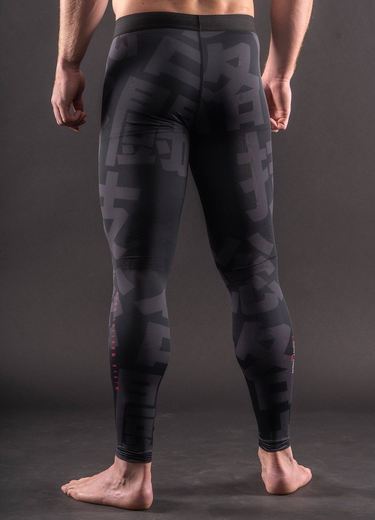 Spats de compression Bar Tack «KUROGANE 黒鉄» - Noir