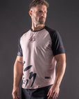 T-Shirt DryMax™ Manches Courtes Bar Tack "ONI 鬼" - Sable