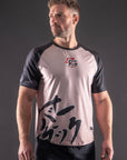 T-Shirt DryMax™ Manches Courtes Bar Tack "ONI 鬼" - Sable