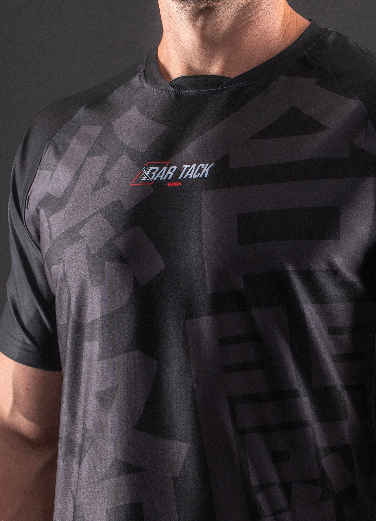 T-Shirt DryMax™ Manches Courtes Bar Tack "KUROGANE 黒鉄" - Noir