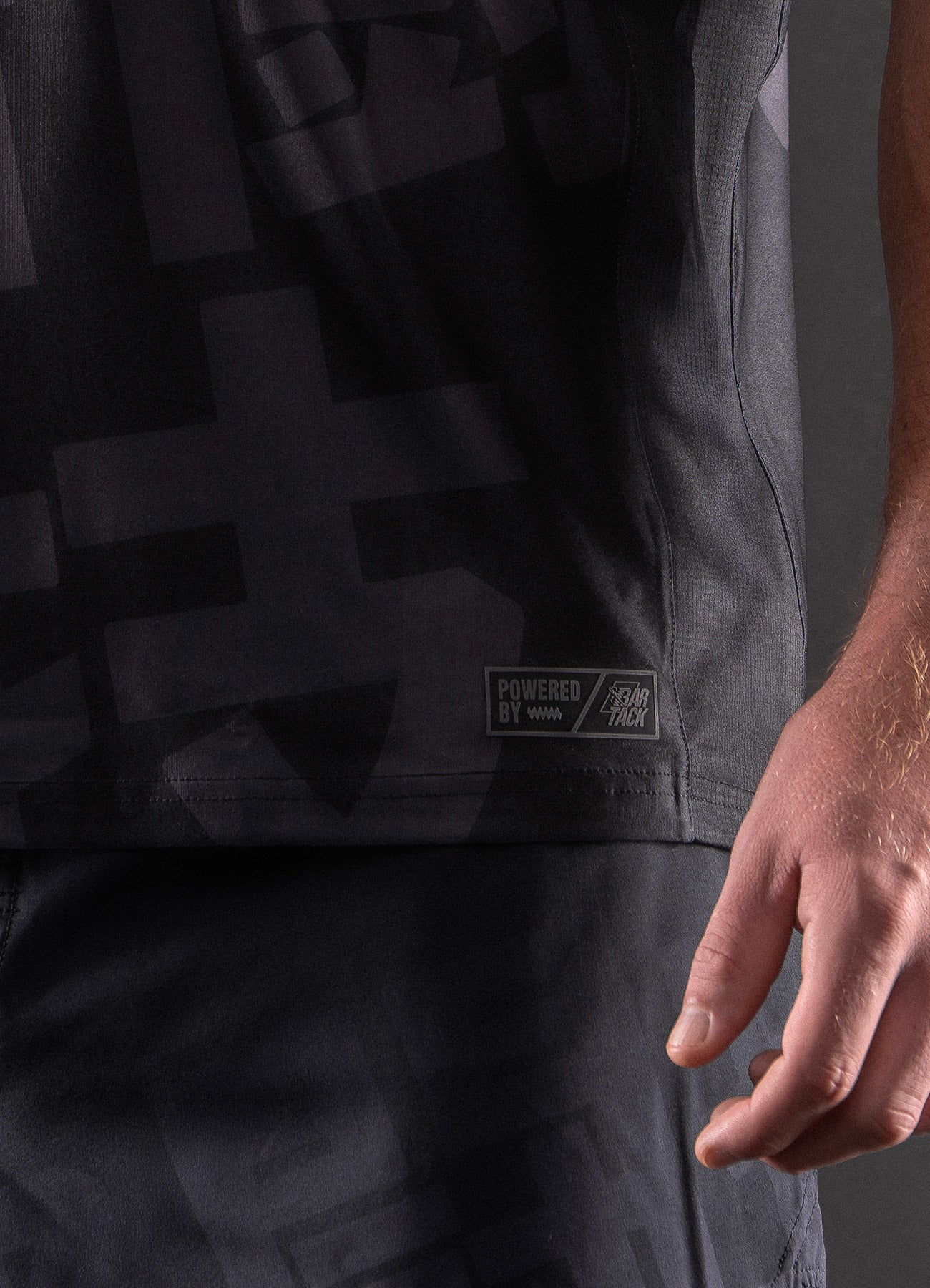 T-Shirt DryMax™ Manches Courtes Bar Tack "KUROGANE 黒鉄" - Noir