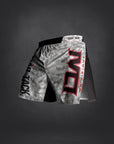 Short de MMA AeroMax™ Bar Tack x Daniel Woirin "Arctic Camo" - Blanc/Noir