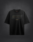 T-Shirt en coton boxe Bar Tack "Royal Boxing" - Noir