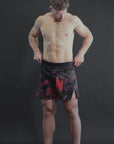 Short de MMA Bar Tack AeroMax™ «ONI 鬼» - Noir