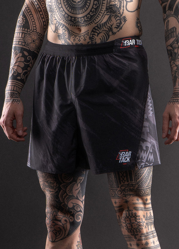 Short de MMA Bar Tack AeroMax™ "Warfare" - Noir