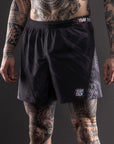 Short de MMA Bar Tack AeroMax™ "Warfare" - Noir