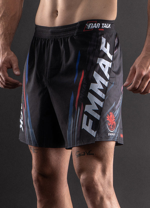 Short de MMA Bar Tack x FMMAF AeroMax™ "DRIFT" - Noir