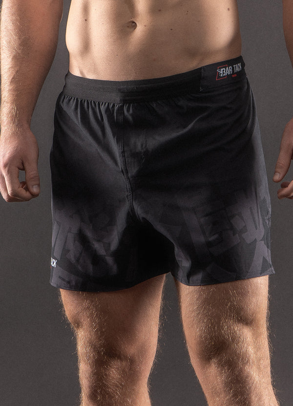 Short de MMA Bar Tack AeroLite™ «KUROGANE 黒鉄» - Noir