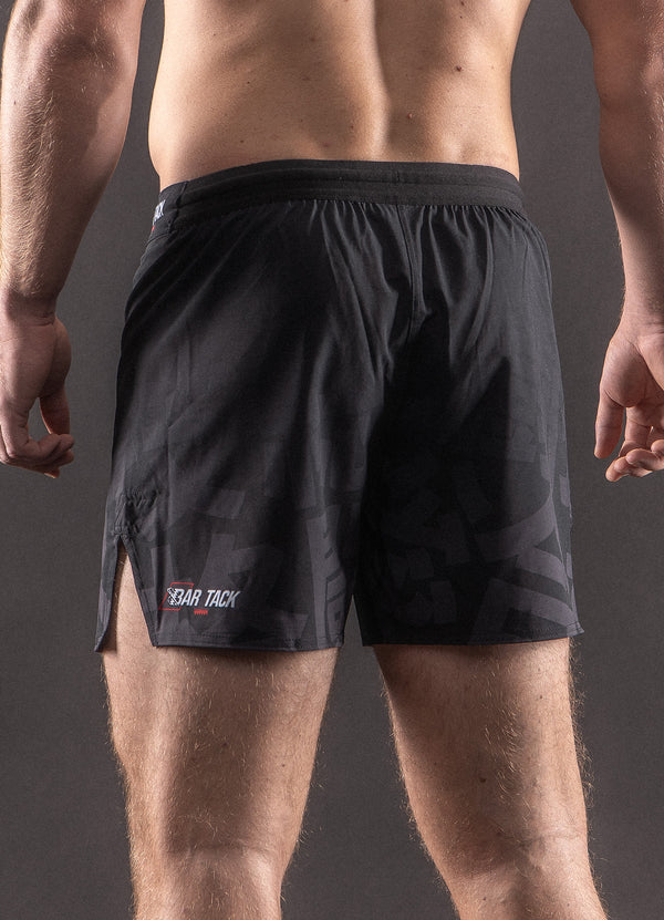 Short de MMA Bar Tack AeroLite™ «KUROGANE 黒鉄» - Noir