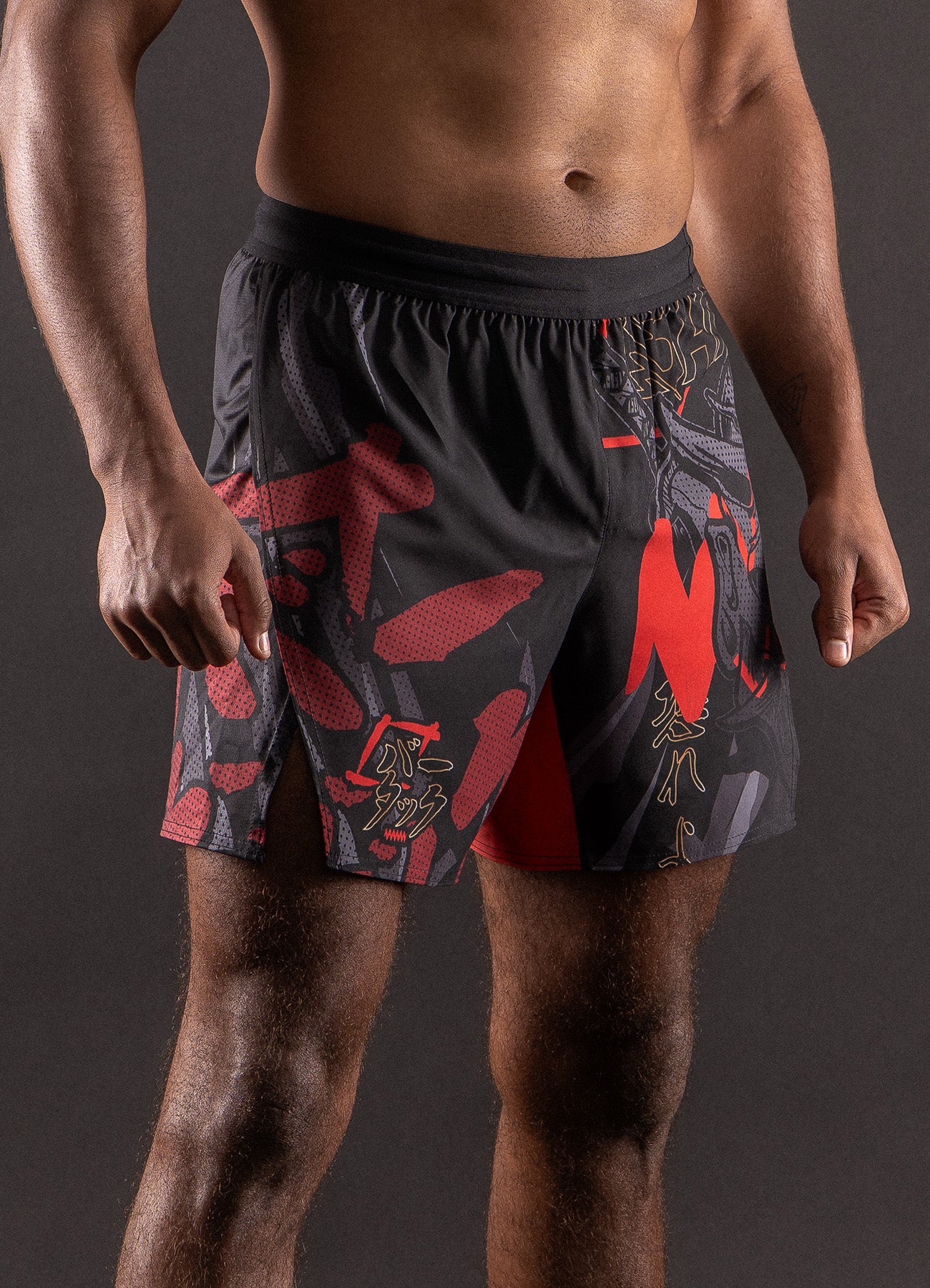 Bar Tack AeroMax™ “ONI 鬼” MMA Shorts - Black