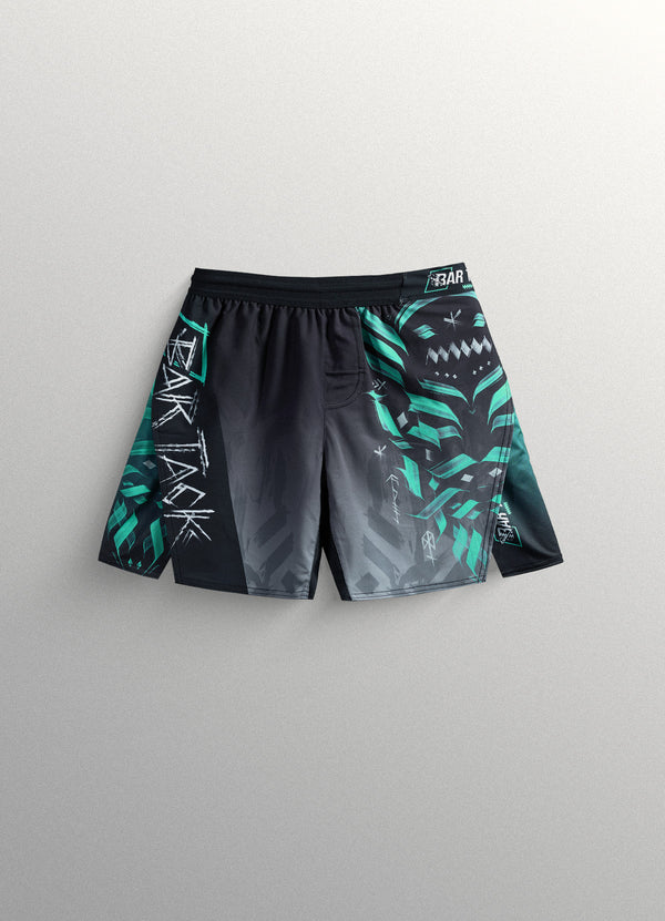 Short de MMA AeroMax™ "ODIN" - Gris/Cyan