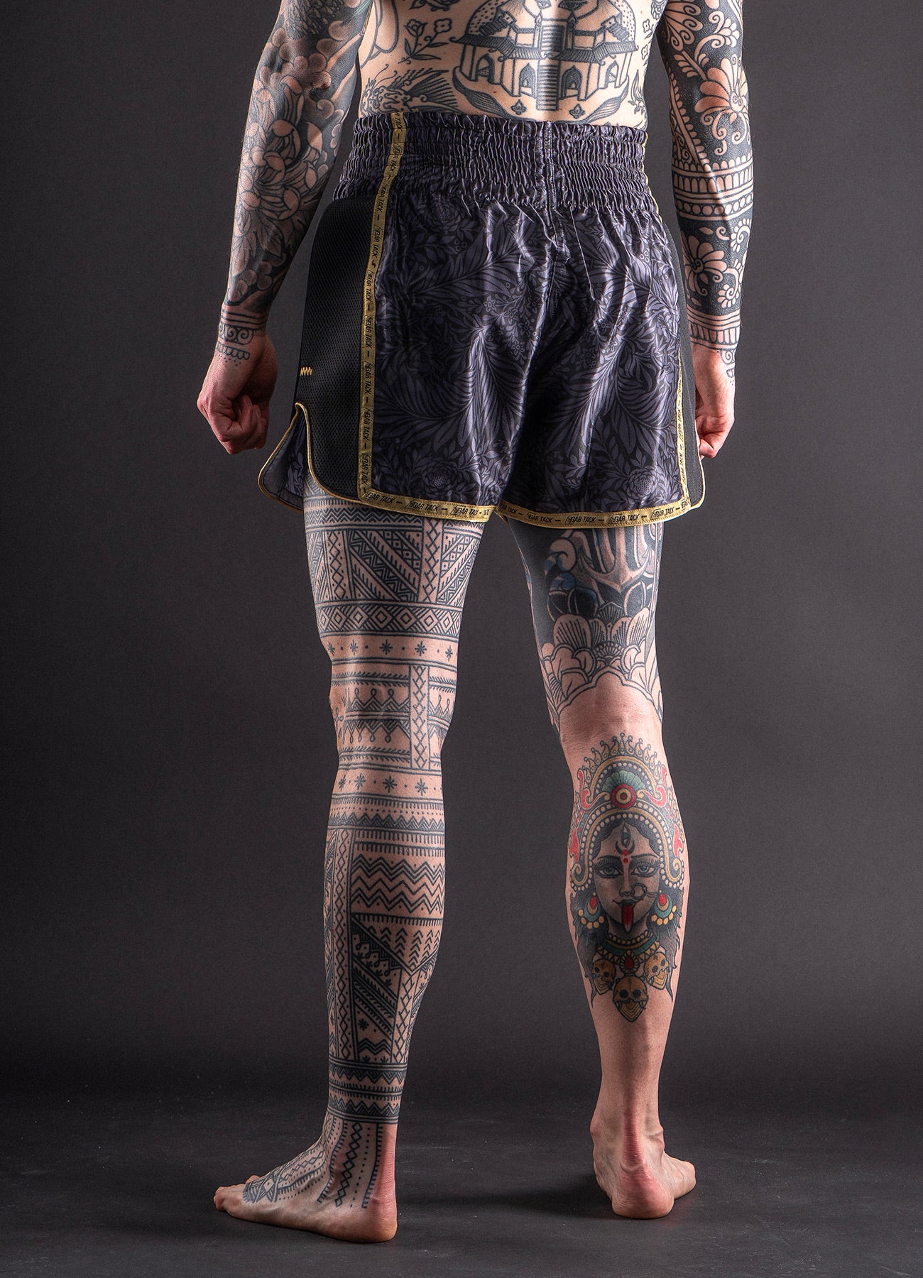 Shorts de Boxe Thai Bar Tack &quot;Royal Boxing&quot; - Noir