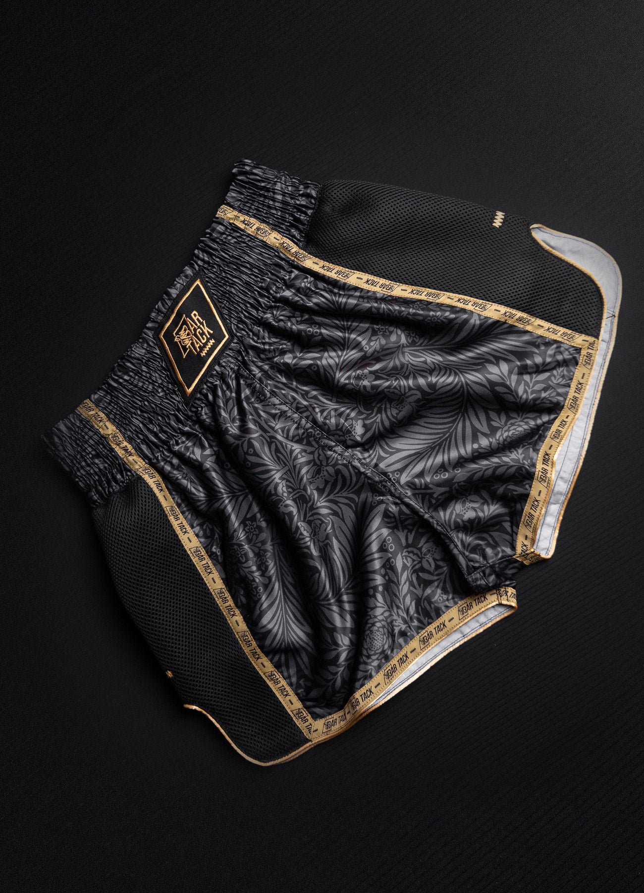 Shorts de Boxe Thai Bar Tack &quot;Royal Boxing&quot; - Noir