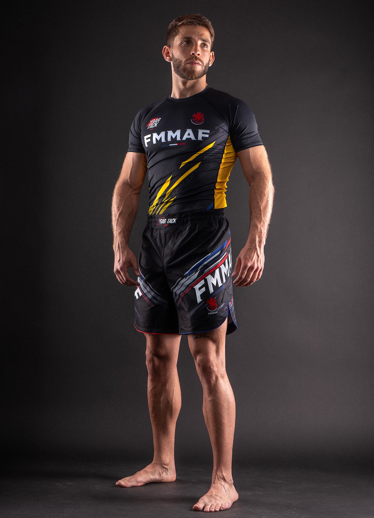 Rashguards Officiel Bar Tack x FMMAF &quot;Drift&quot; - Grade Jaune