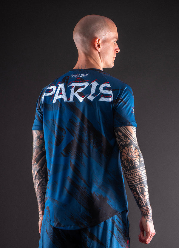 T-Shirt DryMax™ Lite Bar Tack "Warfare" Paris edition - Bleu Marine