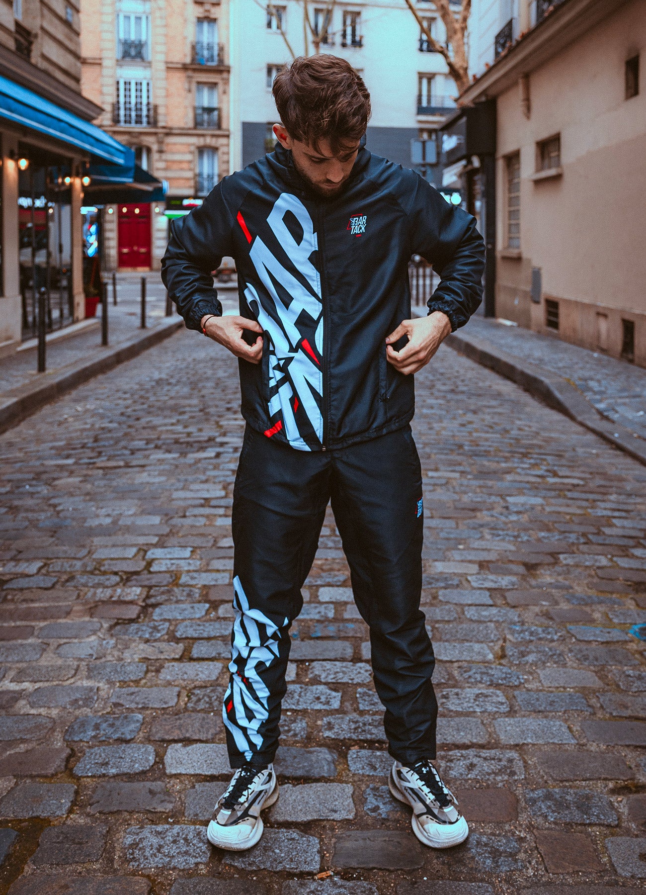 Bar Tack "Gravity" RipStop Track suit - Black/Gold