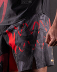 Short de MMA Bar Tack AeroMax™ «ONI 鬼» - Noir