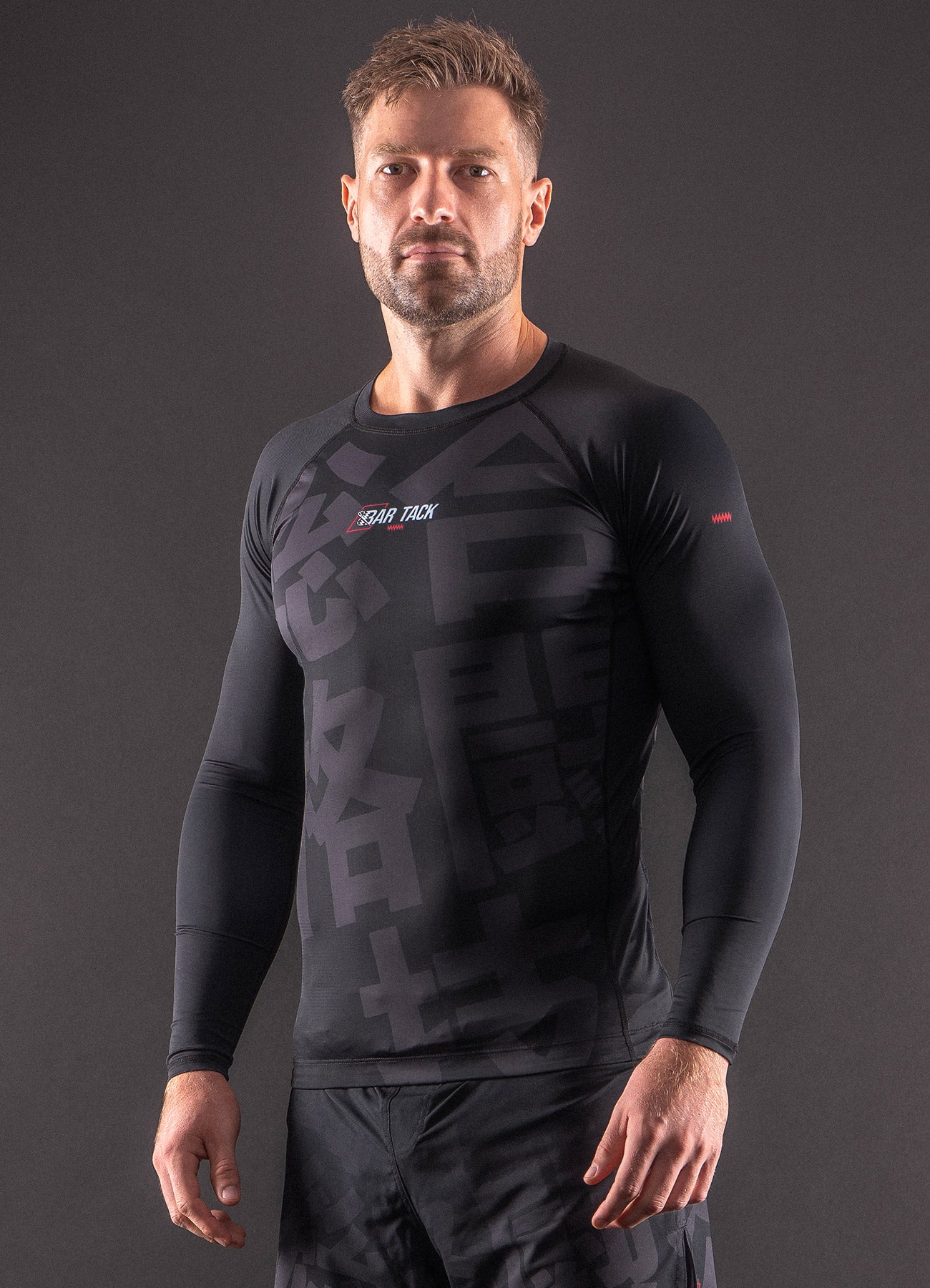 Rashguard Manches Longues Bar Tack «KUROGANE 黒鉄» - Noir