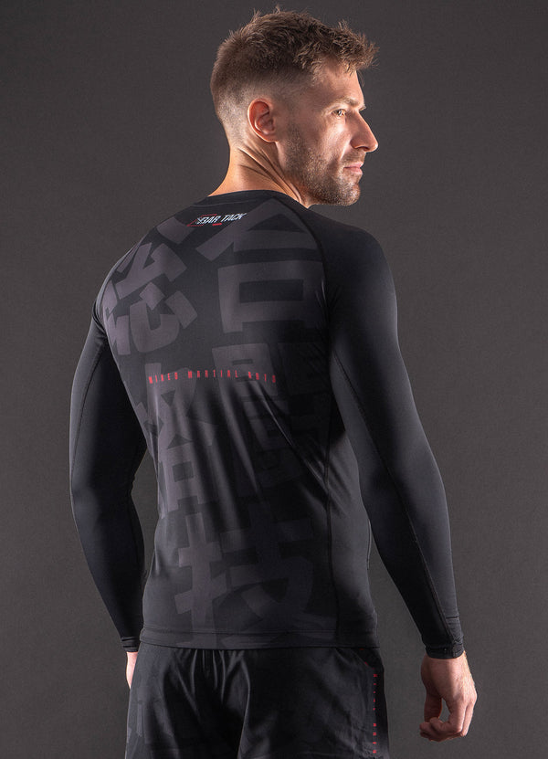 Rashguard Manches Longues Bar Tack «KUROGANE 黒鉄» - Noir