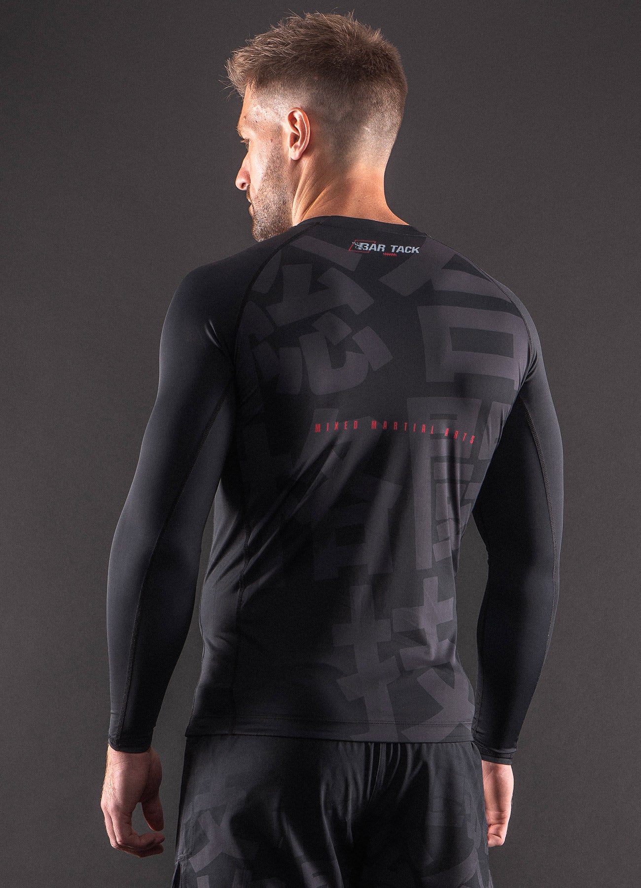 Rashguard Manches Longues Bar Tack «KUROGANE 黒鉄» - Noir