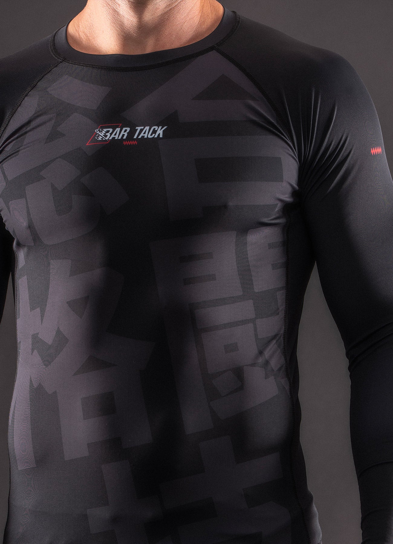 Rashguard Manches Longues Bar Tack «KUROGANE 黒鉄» - Noir
