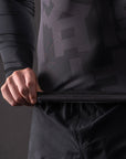 Rashguard Manches Longues Bar Tack «KUROGANE 黒鉄» - Noir