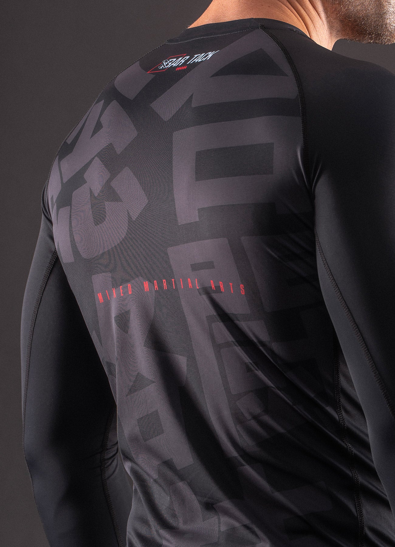 Rashguard Manches Longues Bar Tack «KUROGANE 黒鉄» - Noir