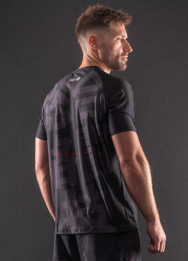 T-Shirt DryMax™ Manches Courtes Bar Tack "KUROGANE 黒鉄" - Noir