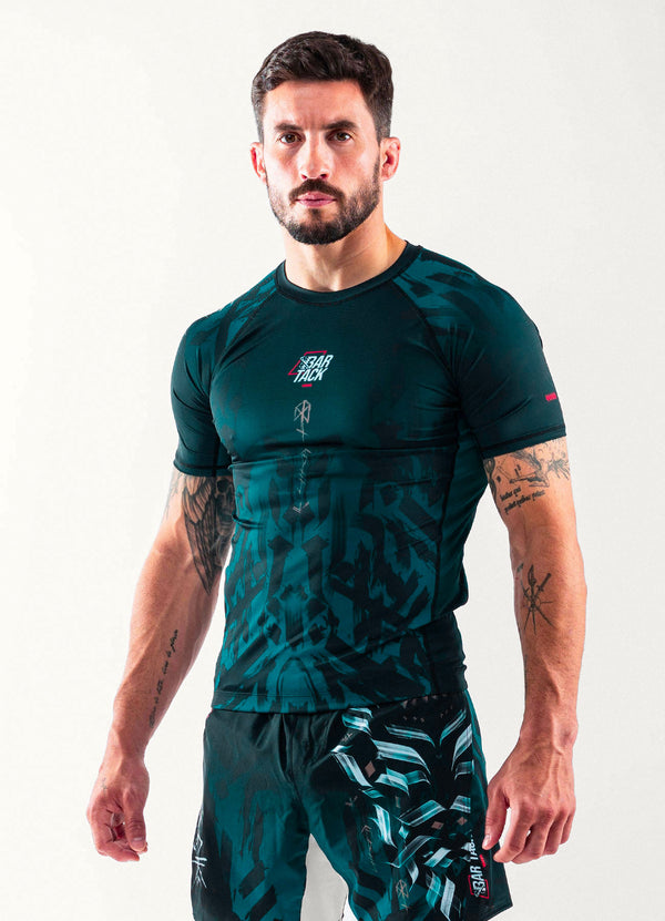 Rashguard Manches Courtes "ODIN" - Vert Forêt