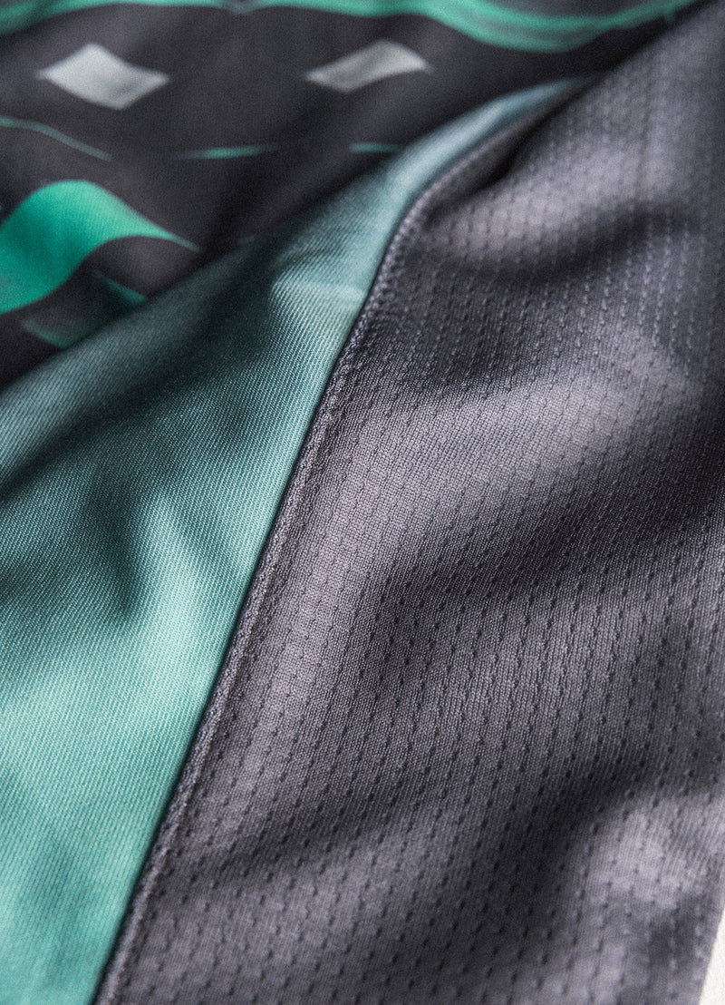 T-Shirt DryMax™ "ODIN" - Gris/Cyan