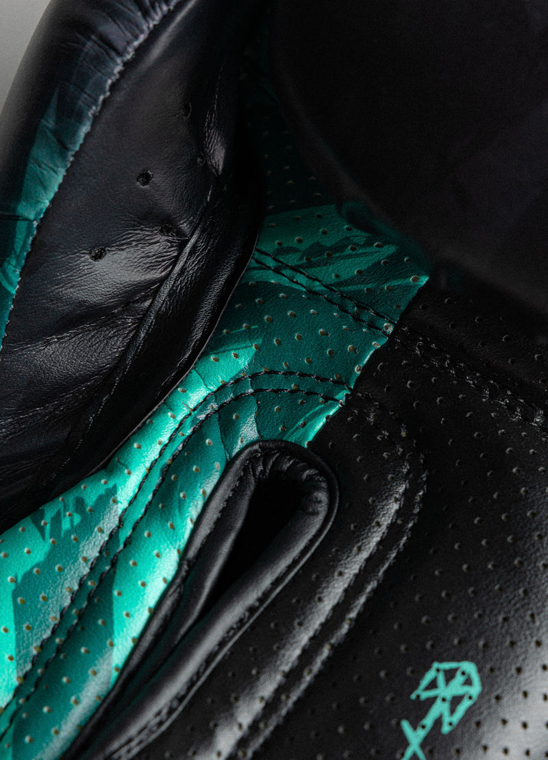 Gants de Boxe Striker™ "ODIN" - Gris/Cyan